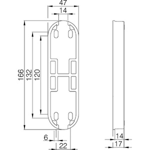 Pernos de Puerta Vario Anodizados en Plata DENI, Pernos para Muebles de Montaje en Superficie con Placa Base - Product Image 3