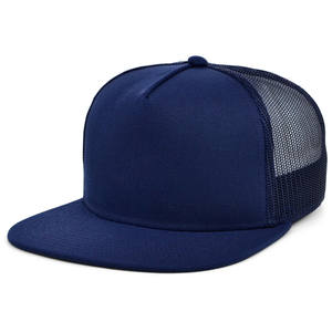 Gorro de camionero de 5 paneles de algodón 100% con bordado 3D Gorra de malla vaquera de moda - Product Image 5