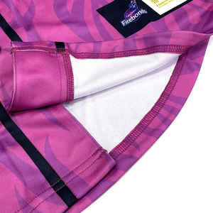 Streetwear personnalisé classique vintage imprimé par transfert de chaleur maillot de baseball rayé chemise-vêtements de sport séchage rapide 100% polyester - Product Image 6