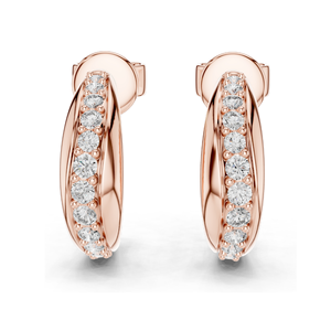 Pendientes de Aro con Diamantes de Laboratorio de 0.38 CT, Corte Brillante Redondo, Oro de 18KT, 14KT, 10KT y Plata 925, Oro Rosa, Amarillo y Blanco - Product Image 2