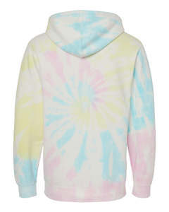 Sweat-shirt à capuche unisexe tie-dye coupe classique en molleton bouclette décontracté pour le printemps avec poche – Vente en gros sous marque privée - Product Image 2