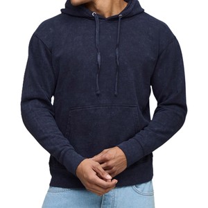 Sudadera con Capucha para Hombre, de Algodón y Felpa, con Acabado Lavado, Estilo Casual Urbano, para Venta al Por Mayor OEM - Product Image 1