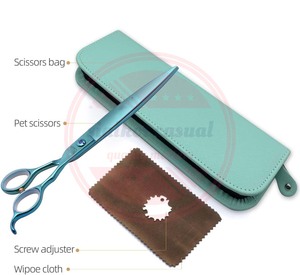 กรรไกรกรูมมิ่งสุนัข\กรรไกรสัตว์เลี้ยงตรงสแตนเลสกรรไกรกรูมมิ่งมืออาชีพสําหรับสุนัขแมวและสัตว์เลี้ยง - Product Image 6