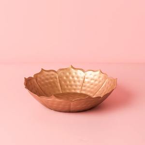 Hecho a mano Latón Metal Vintage Pooja Thali con latón Diya Dorado Pulido a precio de descuento - Product Image 4