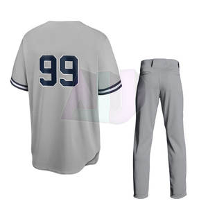 Uniforme de baseball léger et respirant 100% polyester offrant un ajustement confortable, des coutures durables et un style d'équipe professionnel. - Product Image 2