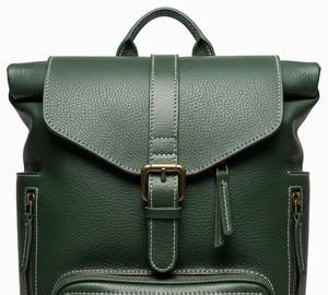 Nouveau sac à dos de luxe en cuir véritable avec rabat et boucle pour homme, avec plusieurs poches et couleur personnalisable - Product Image 2