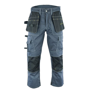 Pantalon de construction en coton confortable pour hommes, multi-poches, haut vers le bas, conception personnalisée, vêtements de sécurité imperméables, vente en gros - Product Image 1