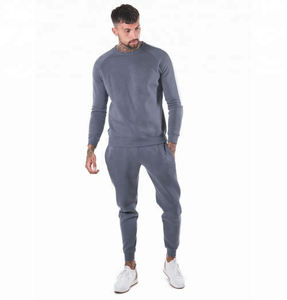 Men's Custom <b>Cropped</b> Baggy Plain <b>Zip</b> <b>up</b> <b>Hoodie</b> and Loose Fit Sweatpants Tracksuit Set logo 100% 350Gsm Cotton Oversized - Product Image 1