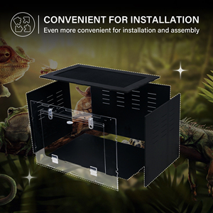 Jaula de terrario arbóreo de PVC para reptiles, altura de 18x18x24 pulgadas, para tarántulas, lagarto, pitón, dragón barbudo, caja de cría, embalaje incluido - Product Image 5