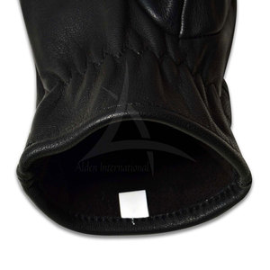 Gants en cuir pour homme doublés de laine, écran tactile, doigts entiers, chauds, pour l'hiver, conduite en plein air, usage décontracté - Product Image 3