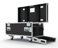 X-BASON LED Road case 2 Way Chauvet COLORado PXL Curve 12 Light Batten Flight Case
