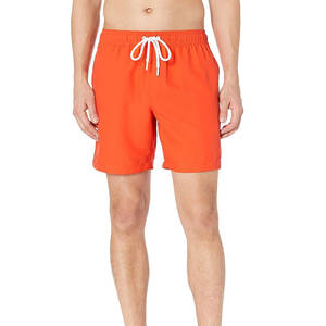 Shorts de bain pour hommes, design unique, séchage rapide, taille élastique, 100% polyester, confortables, motif uni - Product Image 4