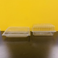 Pronto per la spedizione logo personalizzato 1000ml scatola di plastica per animali domestici vassoio di plastica contenitori di plastica scatole di frutta contenitore per alimenti