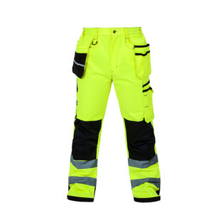 Pantalon de travail tactique multi-poches pour hommes, équipement d'extérieur élastique haute visibilité avec braguette zippée, conception multi-outils respirante - Product Image 1