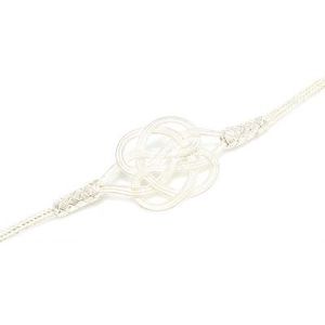 999 Sterling Silver Kazaziye <b>Love</b> Knot Tennis <b>Bracelet</b> White Fashion Accessory - Product Image 4