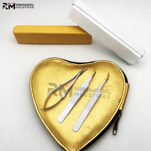 Pinces à cils en acier inoxydable de haute qualité RMI Wholesale, spécifications, style, pinces à extensions de cils artificiels, pointe pointue - Product Image 2