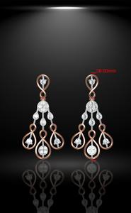 Miossanite Diamond 14K 18K Oro amarillo Conjunto de regalo de boda Romántico Acero inoxidable Collar de noche Pendientes para compromiso - Product Image 2