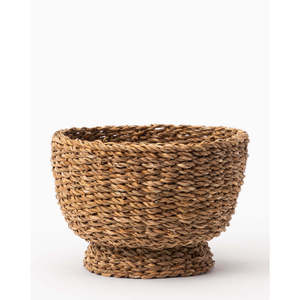 Bol à pieds en jonc de mer fabriqué à la main Design de panier écologique pour la décoration intérieure ou l'extérieur - Product Image 3