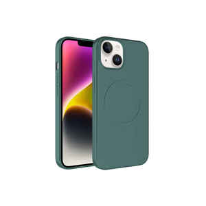 Coque en silicone pastel lilas compatible MagSafe pour iPhone 13, anti-traces de doigts, compatible charge sans fil, vente au détail - Product Image 3