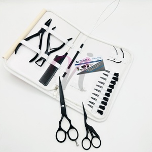 Kit de Herramientas para Extensiones de Cabello, Alicates Negros Mate para Extensiones de Cabello, Abreperlas, Tijeras para Cortar Cabello, Enhebrador de Perlas - Product Image 4