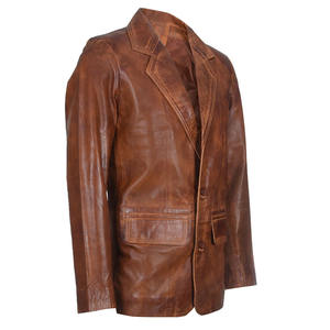 Chaqueta de Cuero Acolchada de Invierno para Hombre, de Piel de Vaca Genuina, Ajustada, de Lona, Ecológica, Transpirable, Estilo Urbano, Personalizada - Product Image 2