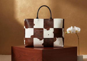 Sac fourre-tout haut de gamme en cuir véritable de vachette à poils, avec fermeture éclair, broderie, couleur unie, style vintage, sac à main pour femme LHTB-0041 - Product Image 6