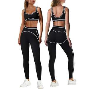 2025 Workout Seamless Yoga Gym Bodycon Rompers Sexy Racerback Tummy Control <b>Padded</b> Bra Comfortable Suit <b>Running</b> Yoga Sweat Suit - Product Image 1