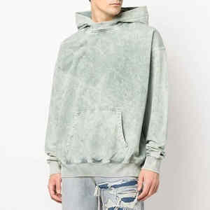 Sweat-shirts à capuche unis pour hommes avec logo personnalisé, effet délavé, pour l'hiver - Fabriqués au Pakistan, mélange polyester/coton, polaire imperméable, haute qualité - Product Image 4