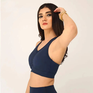 Sujetadores deportivos sin costuras de talla grande para mujer, sujetadores ligeros transpirables con tiras, sujetador cruzado para Yoga, estilo Simple, diseño Sexy - Product Image 3
