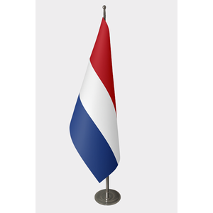 Drapeau de voiture officiel des Pays-Bas, style fanion, avec logo personnalisé, impression numérique sur polyester soyeux, mât en aluminium - Product Image 1