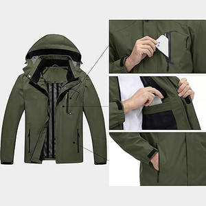 2025 Venta caliente mejor calidad chaqueta de lluvia invierno cálido cómodo hombres chaqueta de lluvia/manga larga impermeable chaqueta de lluvia para hombres - Product Image 5
