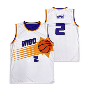 Maillots de basket-ball pour hommes en maille 100% polyester en gros, maillots de sport athlétiques en maille, chemises de sport unies, uniformes d'équipe de performance - Product Image 4