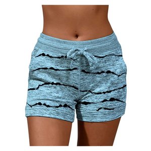 Shorts en toile respirants et sportifs pour jeunes adultes, pour femmes, taille mi-haute, taille élastique, doux, confortables, vêtements de sport, shorts de détente - Product Image 3