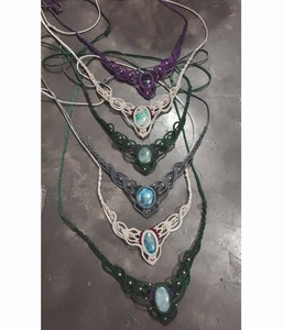 Collier ras du cou en macramé style bohème, multi-styles, réglable, bijoux faits à la main, cadeau de fête des mères pour femmes - Product Image 2