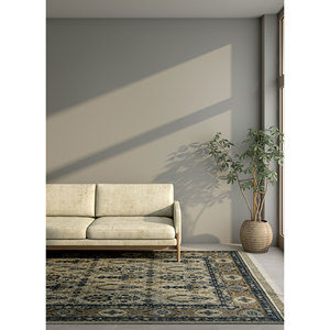 พรมขนสัตว์ถักมือ Gulnar สีเบจ-น้ำตาล ลายเหรียญรูปสี่เหลี่ยมผืนผ้า สำหรับใช้ในบ้าน ห้องนั่งเล่น ทางเดิน-SPR-41(CS-01) - Product Image 4