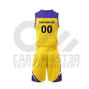 ชุดบาสเก็ตบอลของคุณเอง100% ชุดเครื่องแบบบาสเก็ตบอลสไตล์ล่าสุดระบายอากาศได้ดีทำจากโพลีเอสเตอร์ - Product Image 3