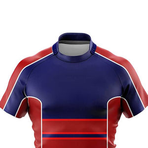 Haute qualité personnalisé Sublimation respirant 100% Polyester Gym Muscle Team pull maillot école Clubs Rugby Football porter - Product Image 3