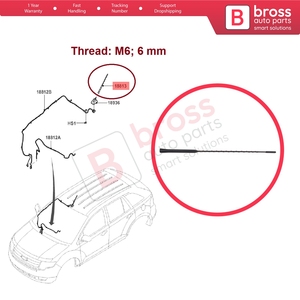 Antena de Techo BSP860 para Radio AM FM, Varilla de Antena M6 de 6 mm para C-Max, Edge, Explorer, Fiesta, Focus, MKT, MKX, MKZ, Milan, CT4Z18813A - Product Image 5