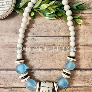 เครื่องประดับแฟชั่นใหม่ สร้อยคอเรซิ่นทรงสี่เหลี่ยมหรูหรา ลูกปัดหลากสี ใช้สำหรับงานหมั้น สีแดง ชุดลูกปัดแบบกำหนดเอง - Product Image 3