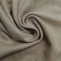 100% Poliester Kain Suede Wol Kaca Buram Bernapas Ramah Lingkungan Ringan Rajutan Bahan Suede Imitasi Polos Ganda