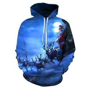 Polyester Unisex <b>Christmas</b> <b>Hoodie</b> Wholesale Street Wears Long Sleeve Casual Pullover <b>Christmas</b> <b>Hoodie</b> - Product Image 1