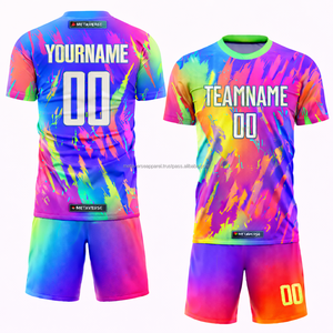 Tenue de football respirante à séchage rapide, version joueur, kit d'équipe court, extensible dans 4 directions, personnalisable avec nom et numéro, uniforme de football OEM, vente en gros, 100 % polyester - Product Image 5