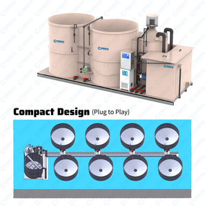 קווטר 60 m3/h קומפקטי ras מערכת עבור דגים מקורה מסנן ביו-מסנן uv tilapia שרימפס סלמון - Product Image 3