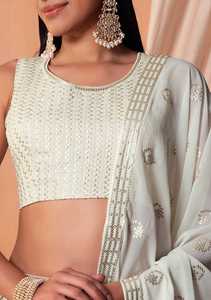Hermosa ropa de boda con lentejuelas e hilo bordado trabajo - Product Image 4