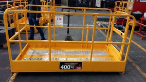 Plataforma de Trabajo con Accesorios para Montacargas, Capacidad de Carga de 400 kg, Accesorio de Canasta Montada en Horquilla para Montacargas y Manipuladores Telescópicos, Certificado CE - Product Image 2