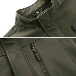 Veste Softshell d'Hiver pour Hommes Nouveau Design Personnalisé Coupe-Vent en Laine Style High Street Zip-Up - Product Image 4