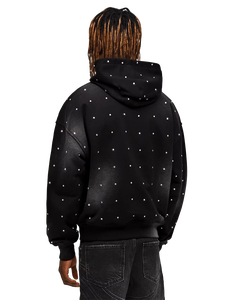 Vente en gros de streetwear OEM sweatshirts délavés à l'acide100 % coton sweats à capuche imprimés vintage pour hommes et hommes tissu polaire - Product Image 2