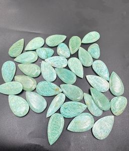 หินอเมซอนธรรมชาติขนาด20x45มม. อัญมณีทรงลูกแพร์อัญมณีหลวมสีเขียวทับทิมสำหรับทำเครื่องประดับ - Product Image 3