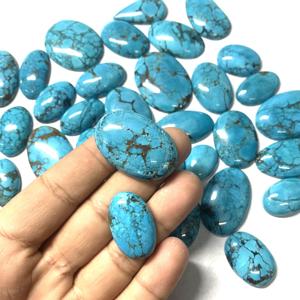 AAA Qualité IGI Certifié Naturel Bleu Magnasite Turquoise Pierre Précieuse Ovale Forme Cabochon Pierres Bijoux Pierres Précieuses Lâches - Product Image 2