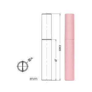 عبوات بلاستيكية دائرية فارغة مخصصة لأحمر الشفاه والماسكارا وملمع الشفاه بسعات مخصصة وخيار اللون الوردي - Product Image 3